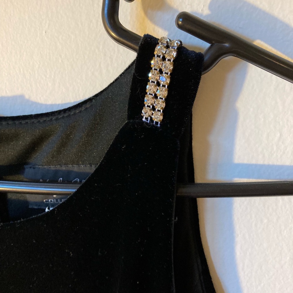Elegant Black Velvet Dress - Picture 3 of 9